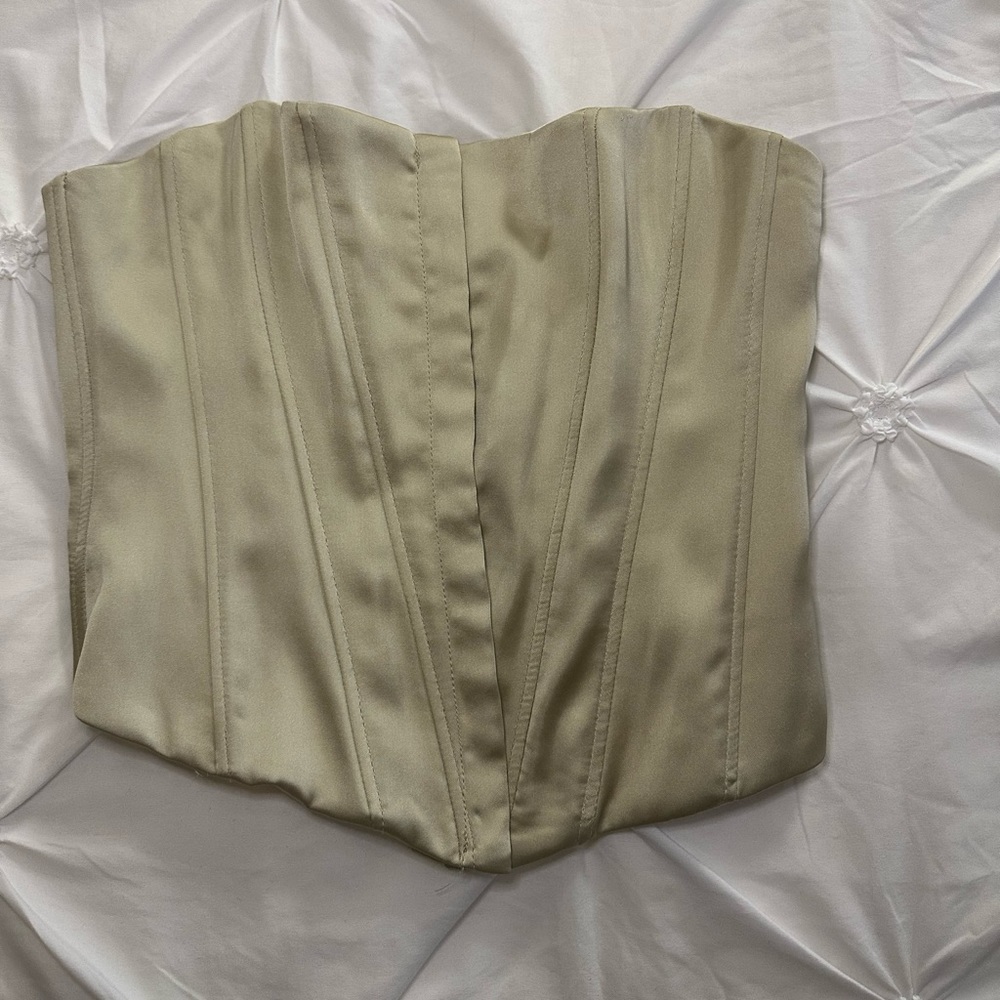 Zara light green corset